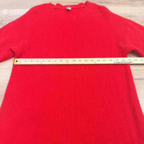 Tristan Red Sweater Dress Women's L Long Buttons - Picture 5 of 8